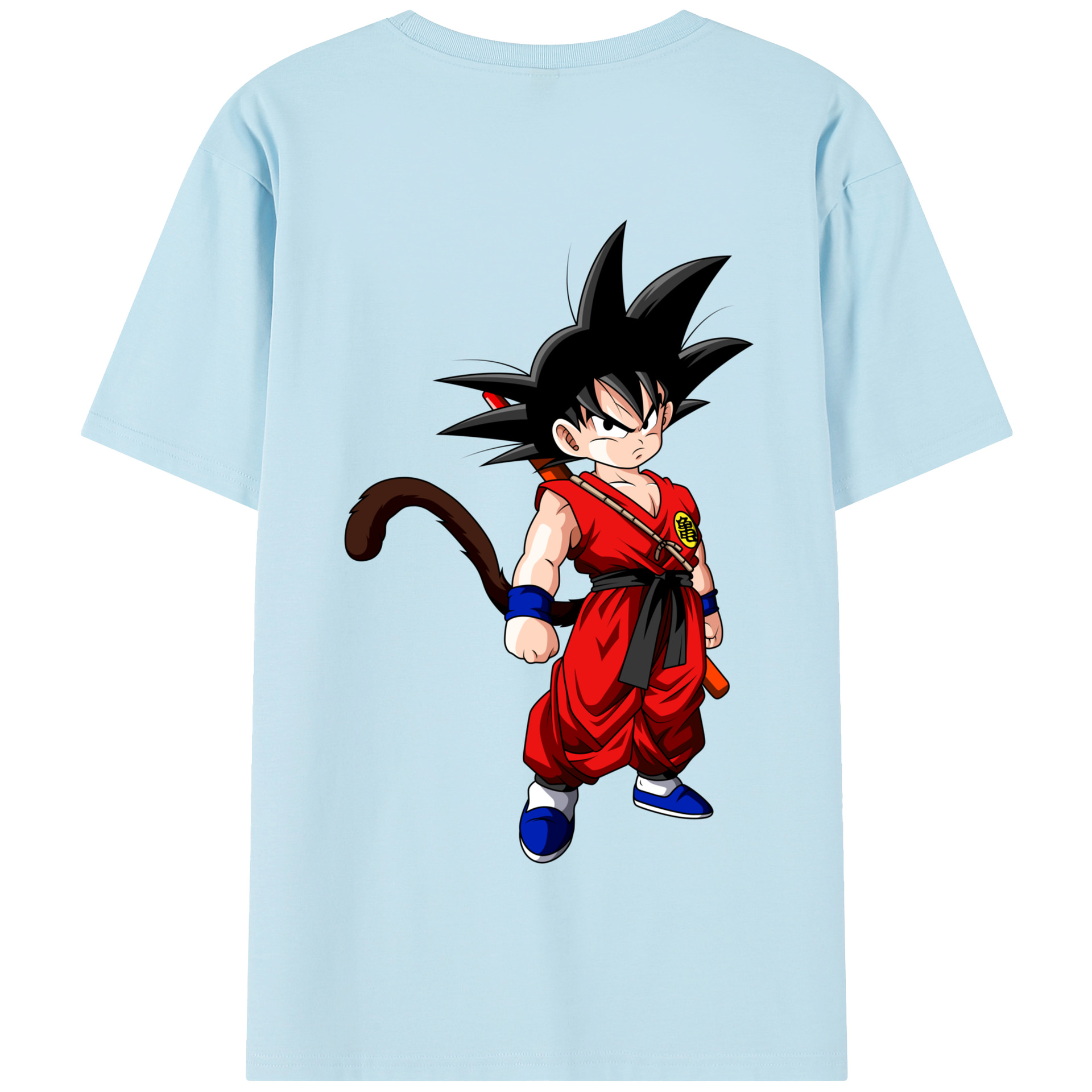 （画像用） ドラゴンボール 孫悟空（そん ごくう）Son Goku カカロット DRAGON BALL Kakarotto 綿100％半袖Tシャツ（背面プリント）